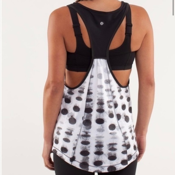 Lululemon Run: For Your Money Tank Tank with Sports Bra - Seaside Polka Dot - Picture 2 of 10